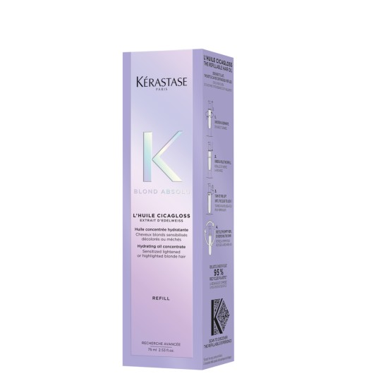 Пълнител за олио за руса и изсветлена коса Kerastase Blond Absolu Cicagloss Hydrating Hair Oil Refill 75 ml