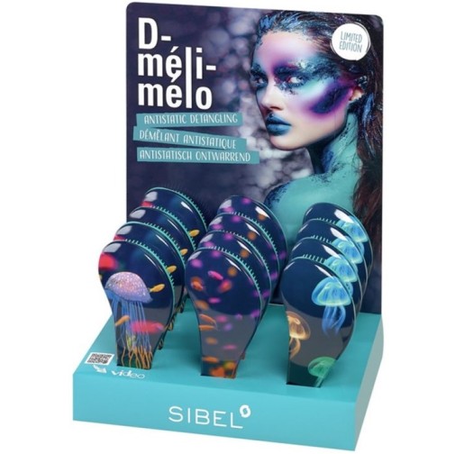 Четка за коса антистатична Sibel D-Meli-Melo Aqua Четка за коса антистатична Sibel D-Meli-Melo Aqua
